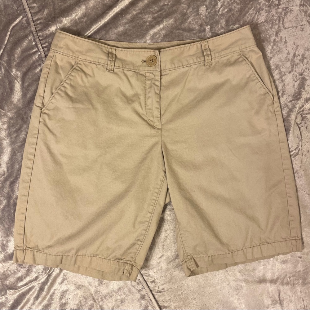 Khaki Ann Taylor LOFT Shorts